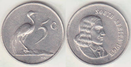 1965 South Africa 5 Cents (Unc) A008692